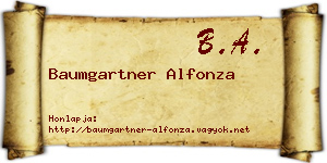 Baumgartner Alfonza névjegykártya